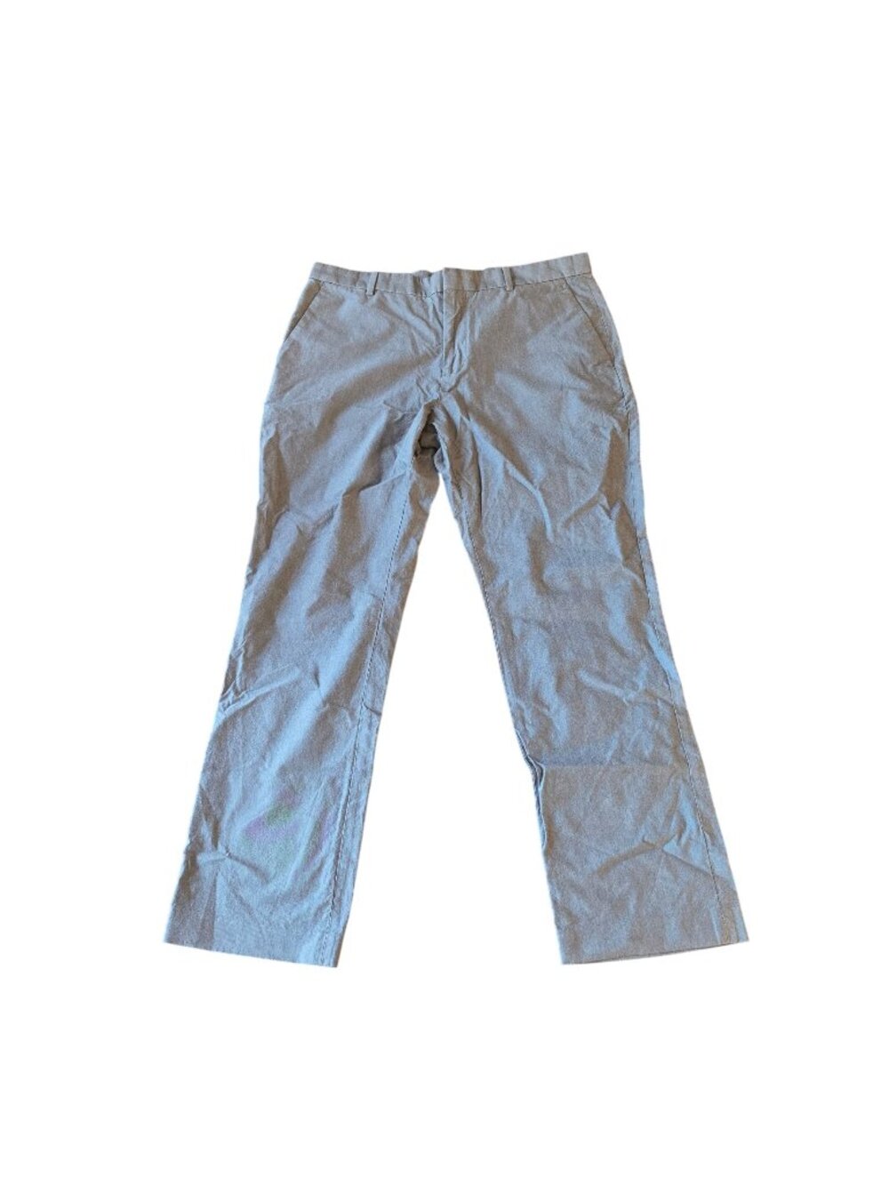 Perry Ellis Flat Front Chino Pants Gray Straight Leg Casual Trousers 33x30